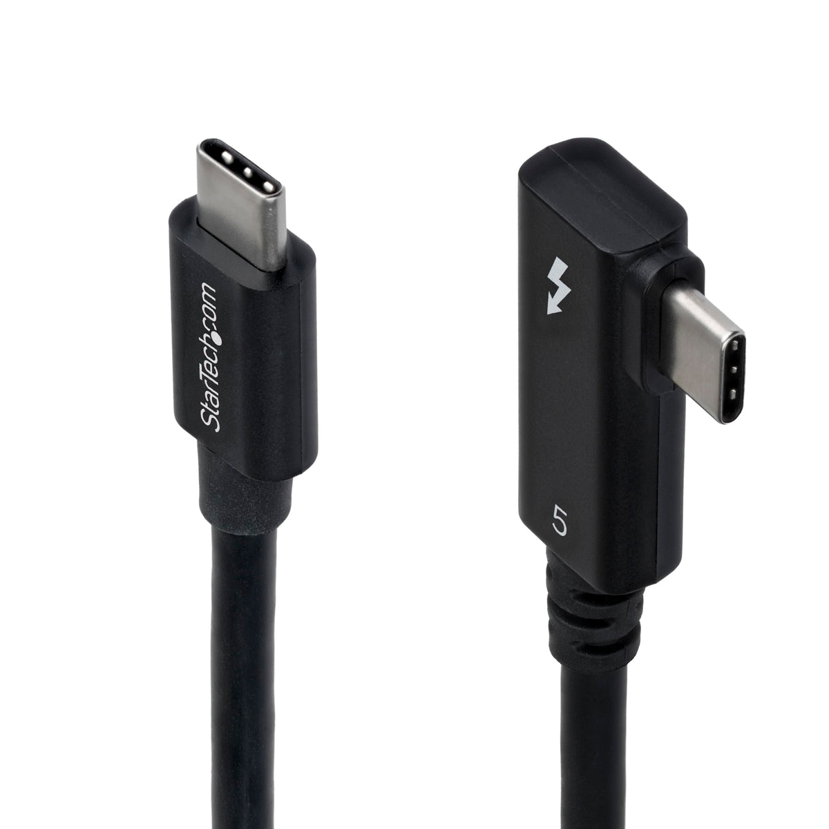 StarTech 2.6ft/80cm Right Angle Thunderbolt 5 Cable USB-C 80Gbps 240W PD 8K