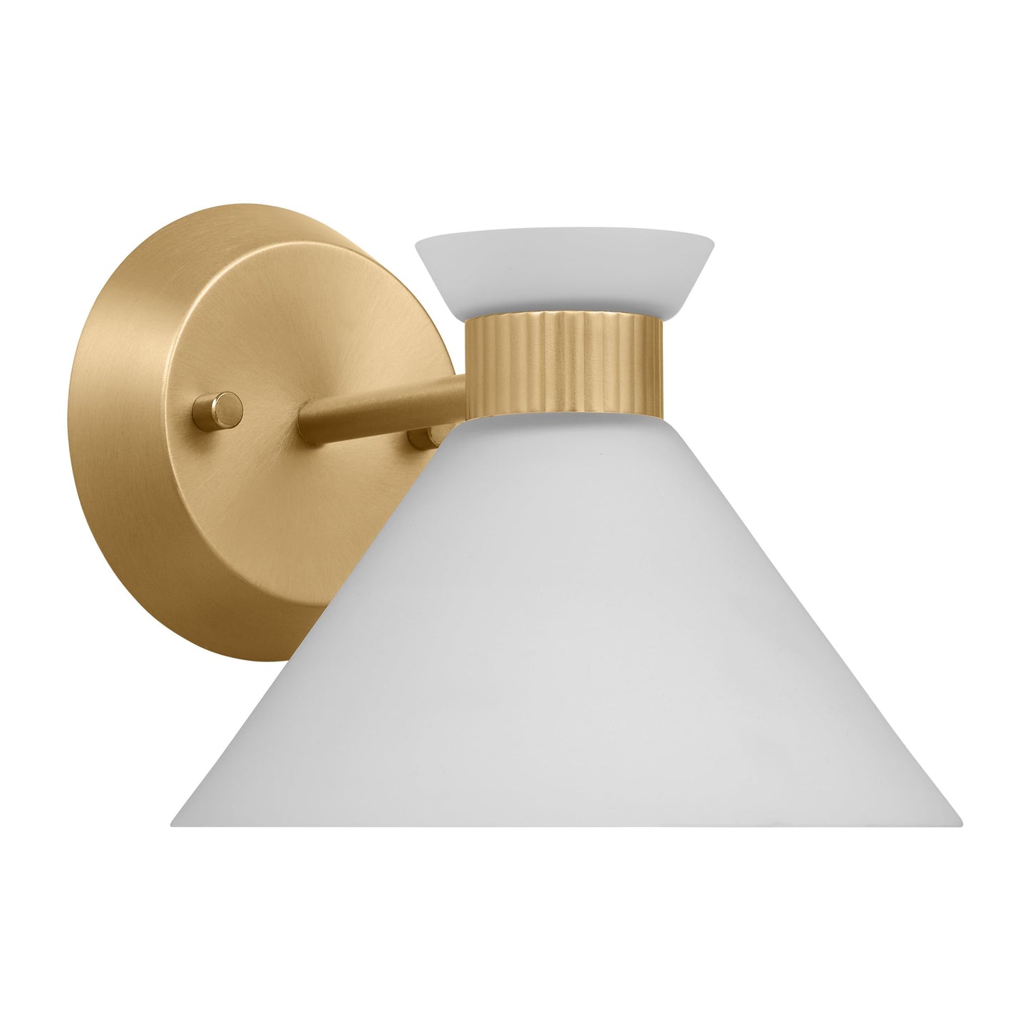Scott Living 1-Light Belcarra Modern Wall Sconce Satin Brass DJV1011SB, Sconce Wall Lighting is Ideal Bedroom Light, Hallway Light, Living Room Light
