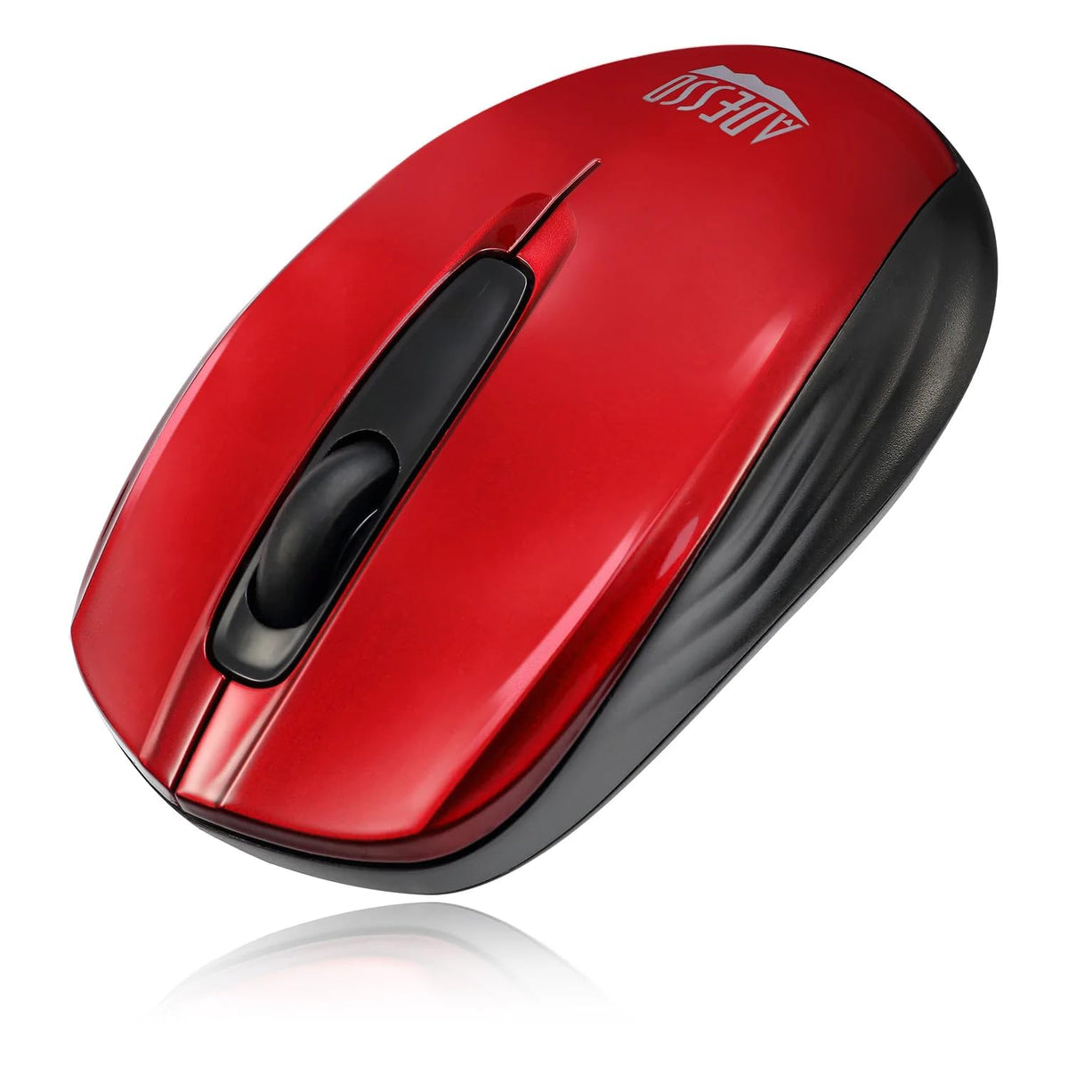 Adesso iMouse S50 Wireless Mini Mouse, 24GHz RF Technology, Red