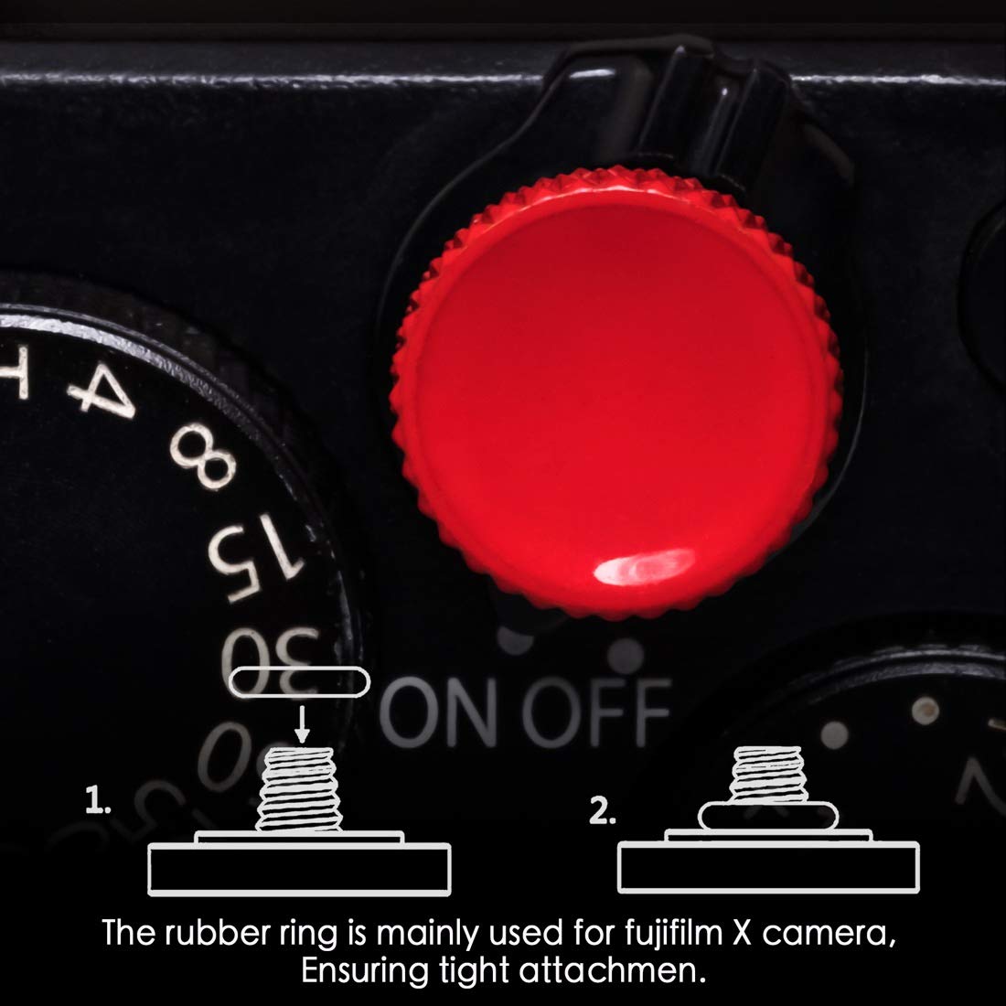 Fuji Shutter Release Button Accessories: Camera Soft Shutter Button - 4 Color Shutter Button for Canon Nikon Film X100V X100F Xt5 Xt4 Xt3 Xt2 Xt30