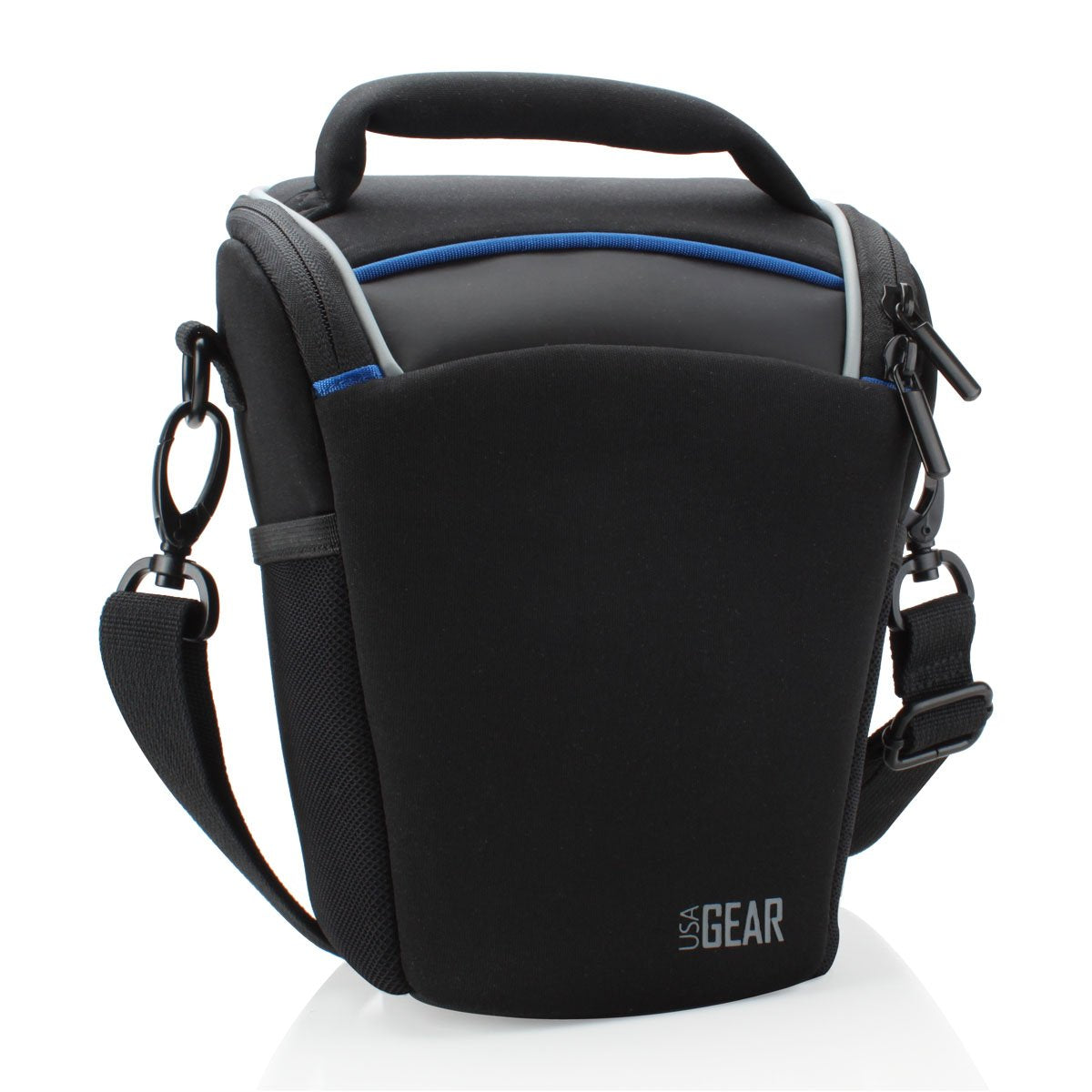 USA Gear DSLR Camera Case for Men and Women with Top Loading Accessibility, Adjustable Shoulder, Small Camera Sling Bag, Travel Padded Handle - Camera