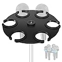 Borenbuir Multi Microphone Holder (Aluminum) Multi-Mic Holder for Handheld Dynamic, Wired and Wireless Mics, Storage Organizer and Display for Mic
