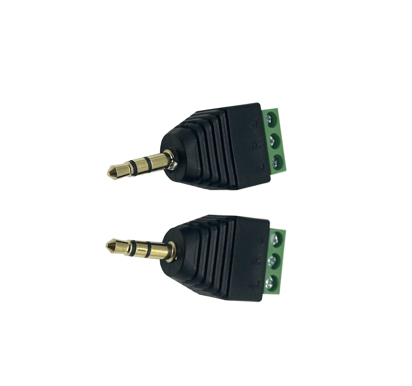 Dafensoy 3.5mm TRRS Stereo Male to AV 3 Pin Female Screw Terminals are Free of Soldering AUX Headphone Audio Converter Adapter 2-Pack
