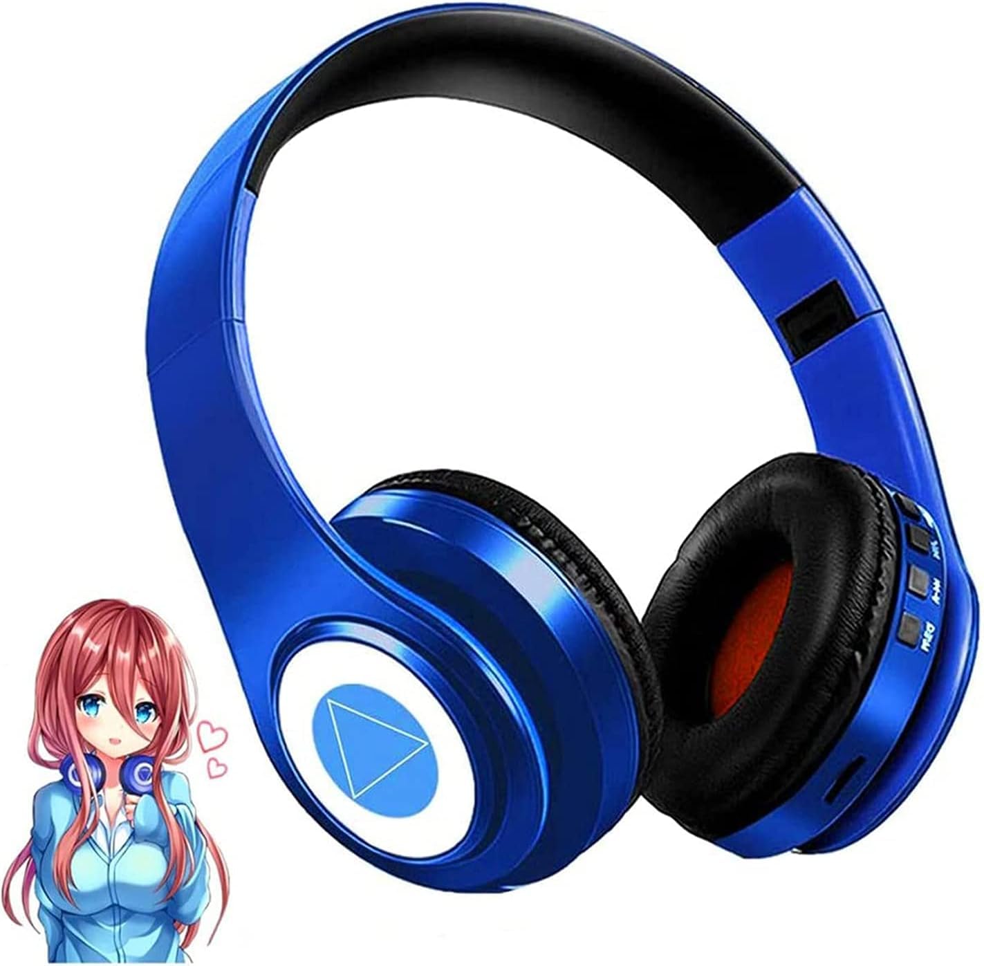 YTDTKJ Nakano Bluetooth Headphones,The Quintessential Quintuplets Headphone with Build-in Mic,Foldable Over Ear Wireless Headphones,Hi-Fi Stereo…