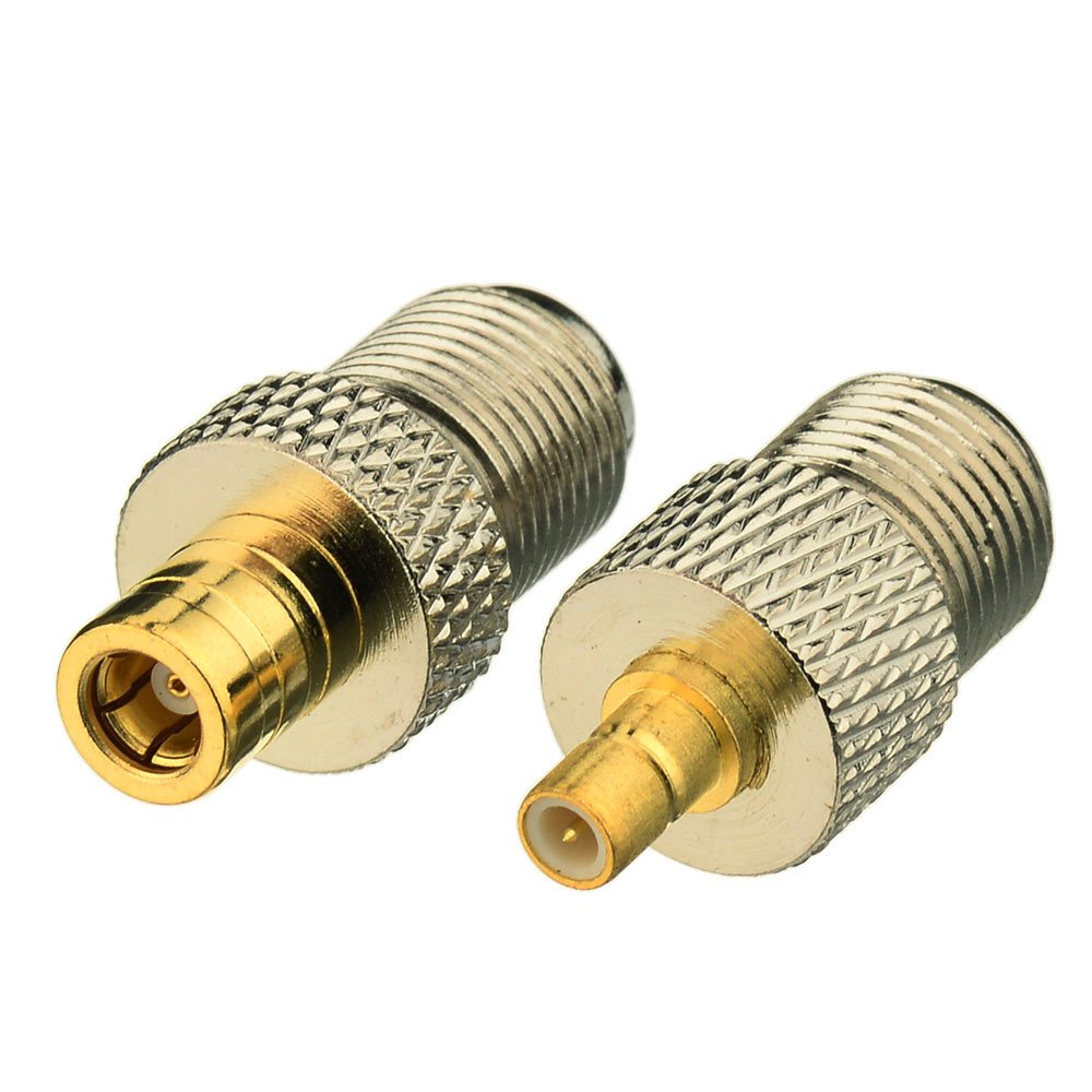 Eightwood SMB to F RG6 Coax Antenna Adapter Conversion kit 2pcs Compatible with Satellite Sirius XM Radio