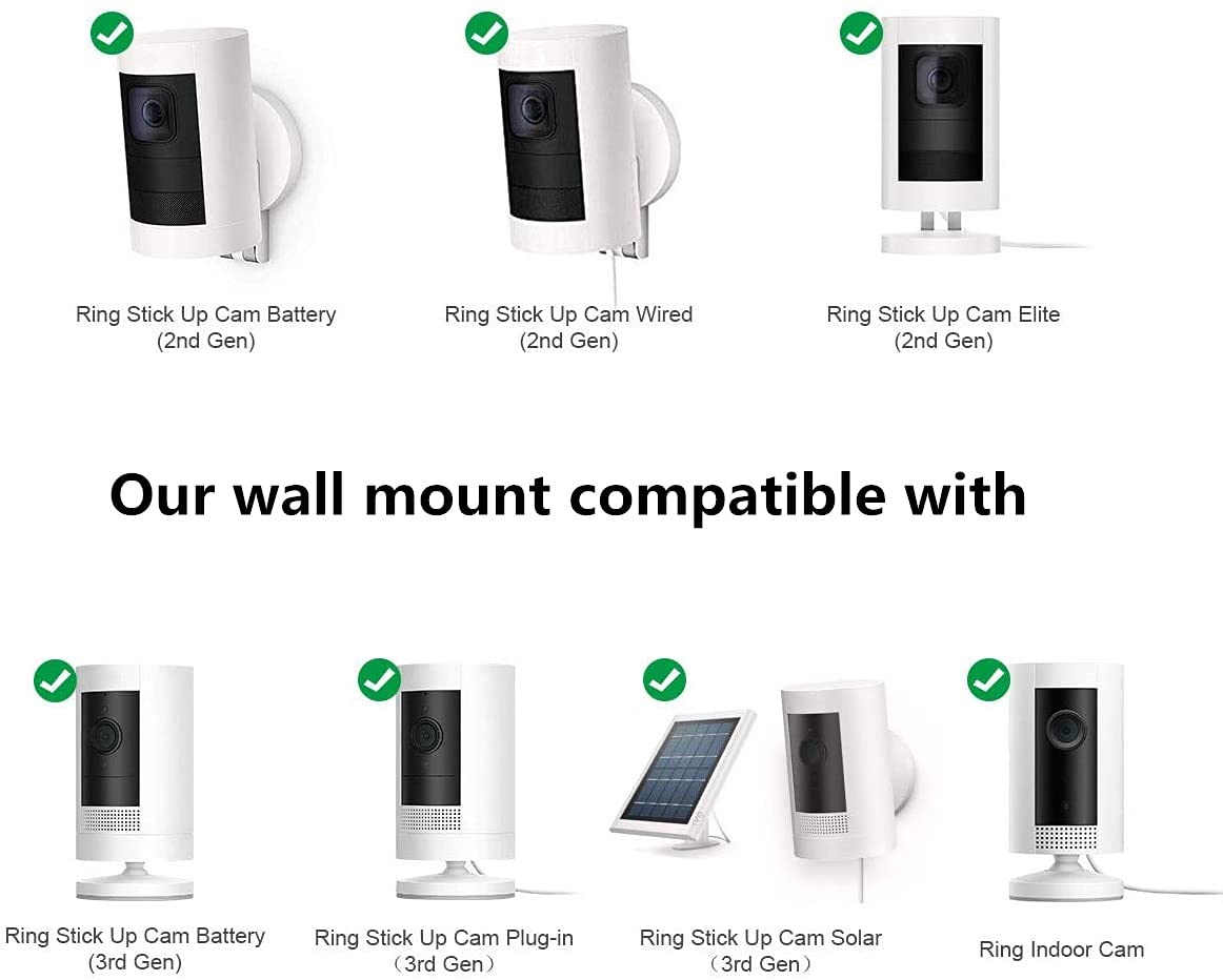 Security Wall Mount for Oculus Sensor Arlo, Arlo Pro,R Stick Up Cam Wired/Battery,SERMICLE Metal Security Camera Bracket Outdoor Indoor 360° Rotation