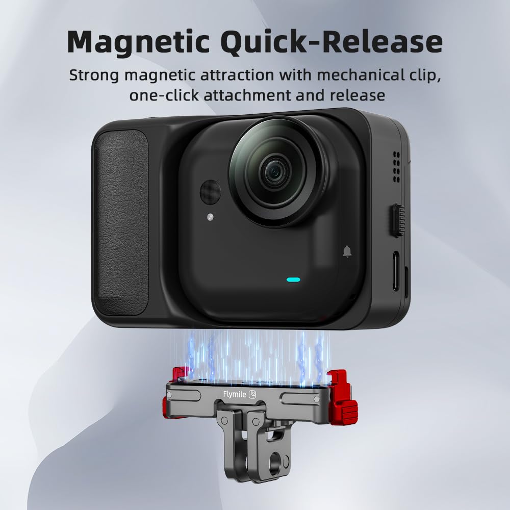 Honlyn Magnetic Quick Release Mount for Insta360 GO Ultra, Aluminum Alloy Expansion Mount Adapter Holder