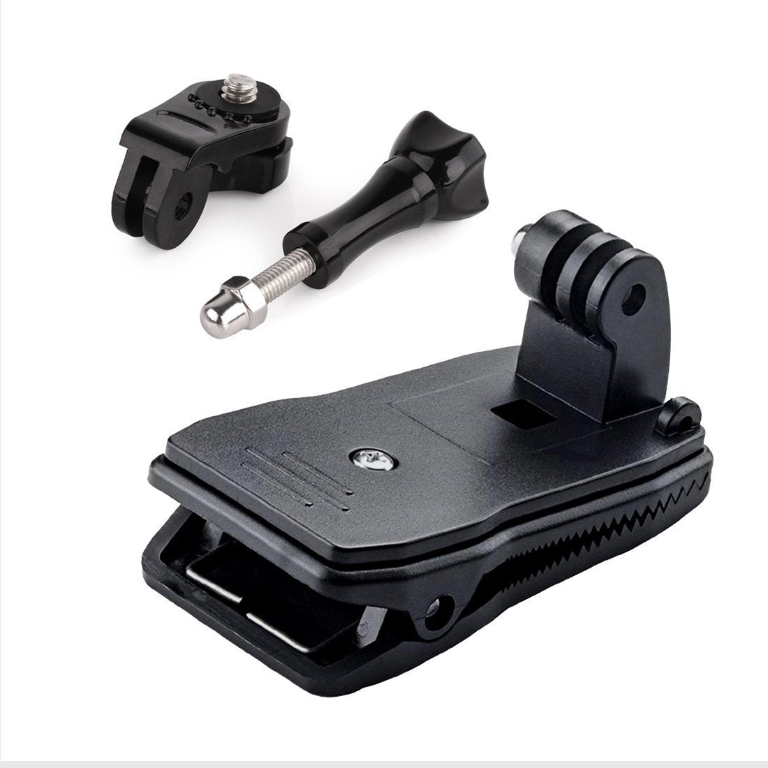 360 Degree Rotary Backpack Hat Rec-Mounts Clip Fast Clamp Mount for GoPro Hero 2 3 3+ Sony action cam HDR-AS200V AS100V AS30V AS20V AZ1 FDR-X1000VR