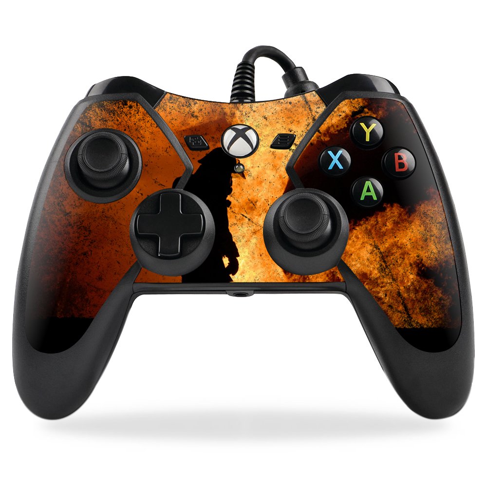 MightySkins Skin Compatible with PowerA Pro Ex Xbox One Controller case wrap Cover Sticker Skins Fire Fighter