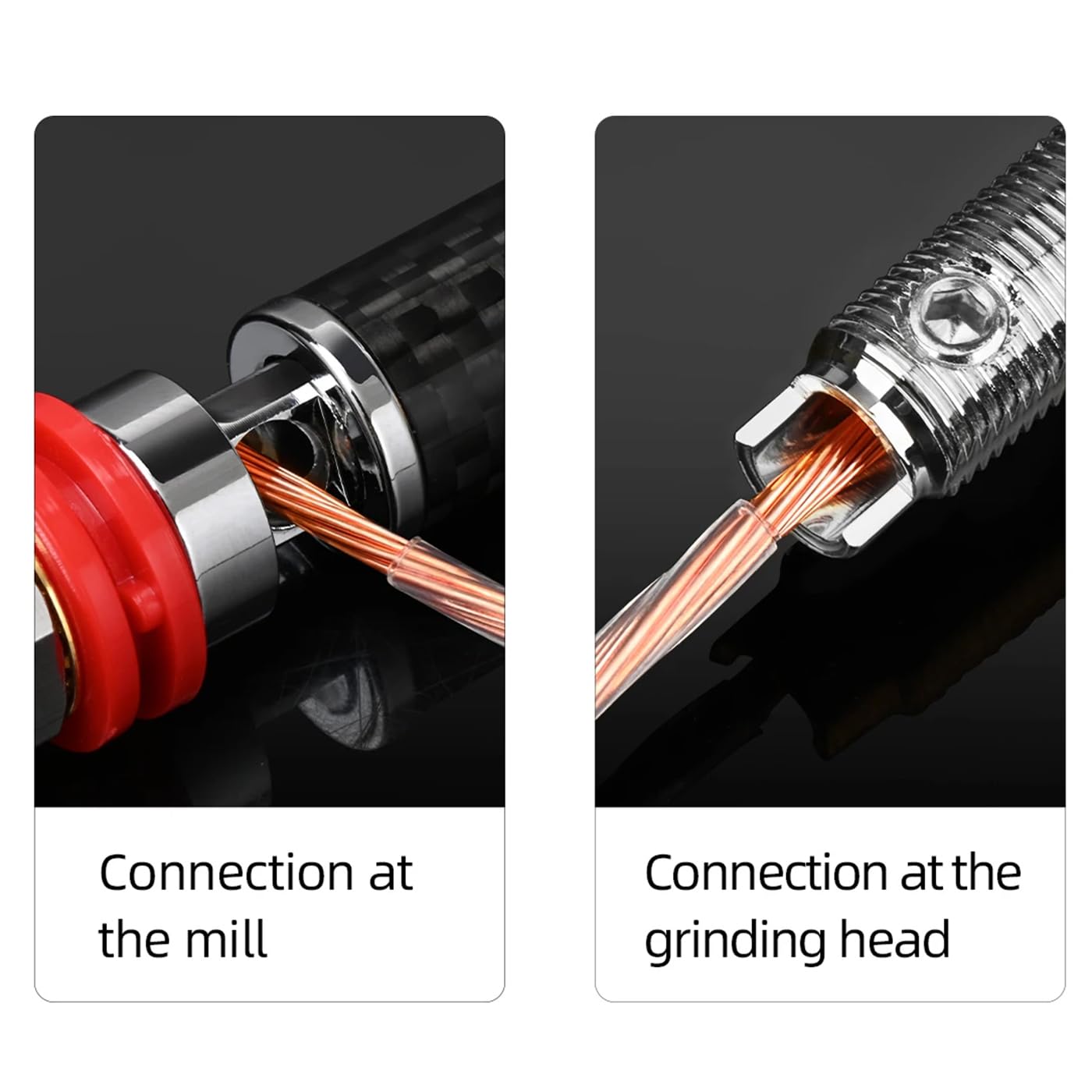 KUYIOHIFI HiFi Speaker Binding Post Rhodium-Plated Copper Hi-end Speaker Banana Plug Socket Terminals Screw Locking Audiophile Banana Jack Connectors