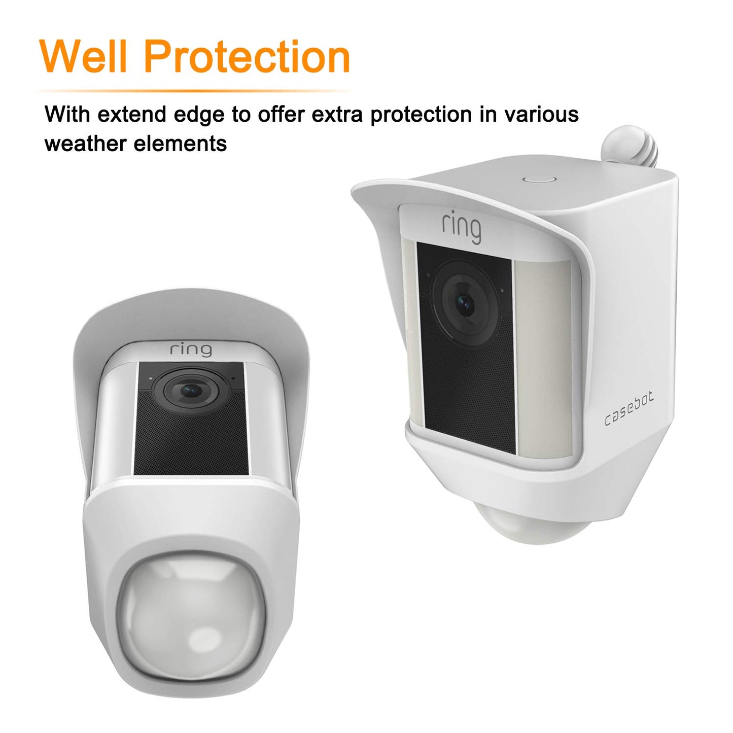 Fintie Silicone Case for Ring Spotlight Cam, Soft Silicone Weather Resistant Protective Skin Cover for Ring Spotlight Battery HD Security Camera
