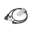 Uonecn Right Angle Hirose 4 Pin Male to Right Angle DC Jack for Sony F5 Camera to SmallHD Monitor