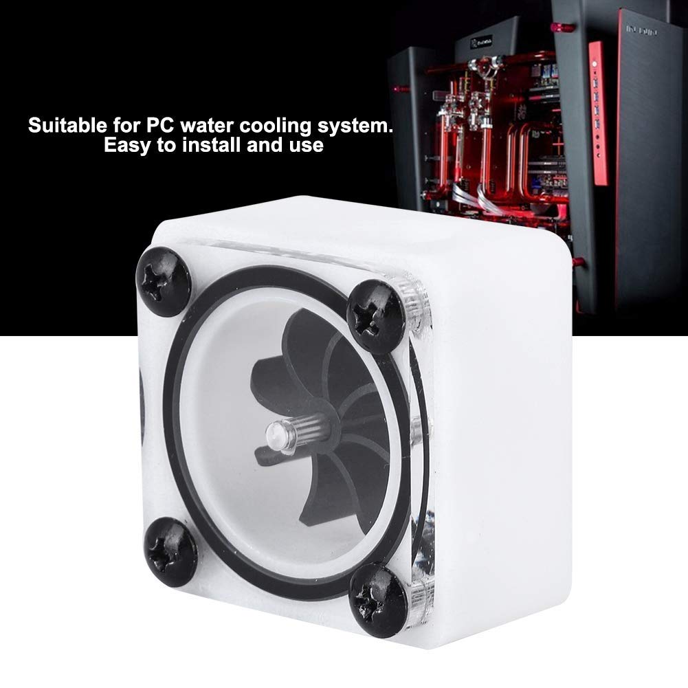 G1/4 Thread Revolving Speed Water Cooling POM Acrylic Material Impeller Water Meter Indicator with Silicone Sealing Ring, for PC Water Cooling