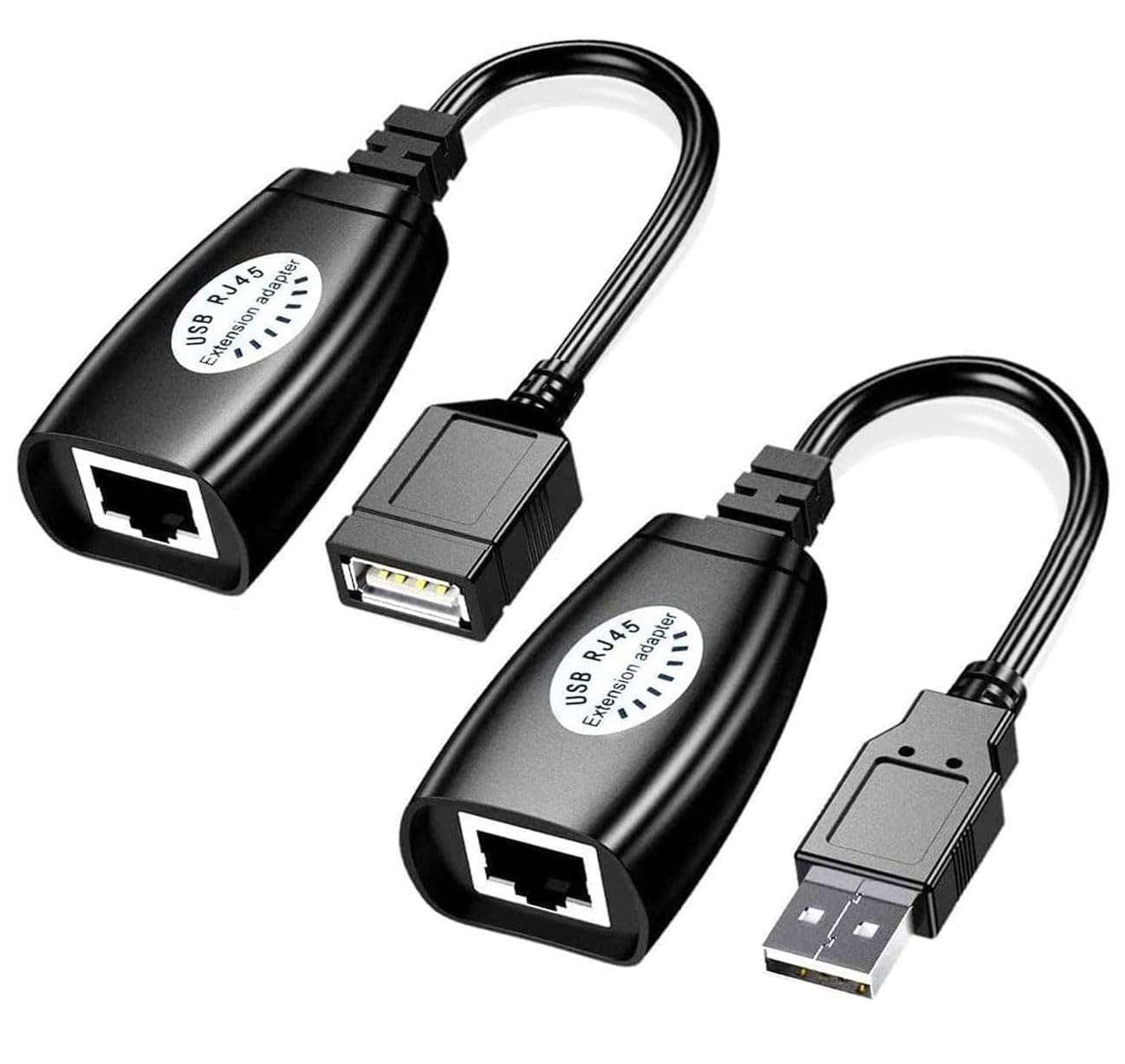 USB Over Ethernet Extender to Rj45 Adapter for Cat 6/6e/5/5e UP to 50m/164ft, USB to Ethernet Adapter for Laptop, Compatible with Computers, Mobile