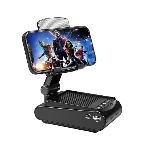 Fanlory Gifts for Men,Cell Phone Stand with Wireless Bluetooth Speaker HD Surround Sound for Home and Outdoors with Bluetooth Speaker for Desk