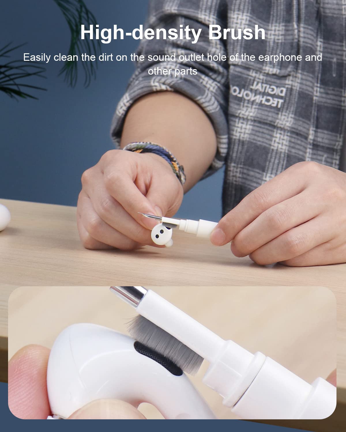 Hagibis Cleaning Pen for Airpods Pro 1 2 3 Multi-Function Cleaner Kits Soft Brush for Bluetooth Earphones Case Cleaning Tools for iPhone 16 15 Pro Max