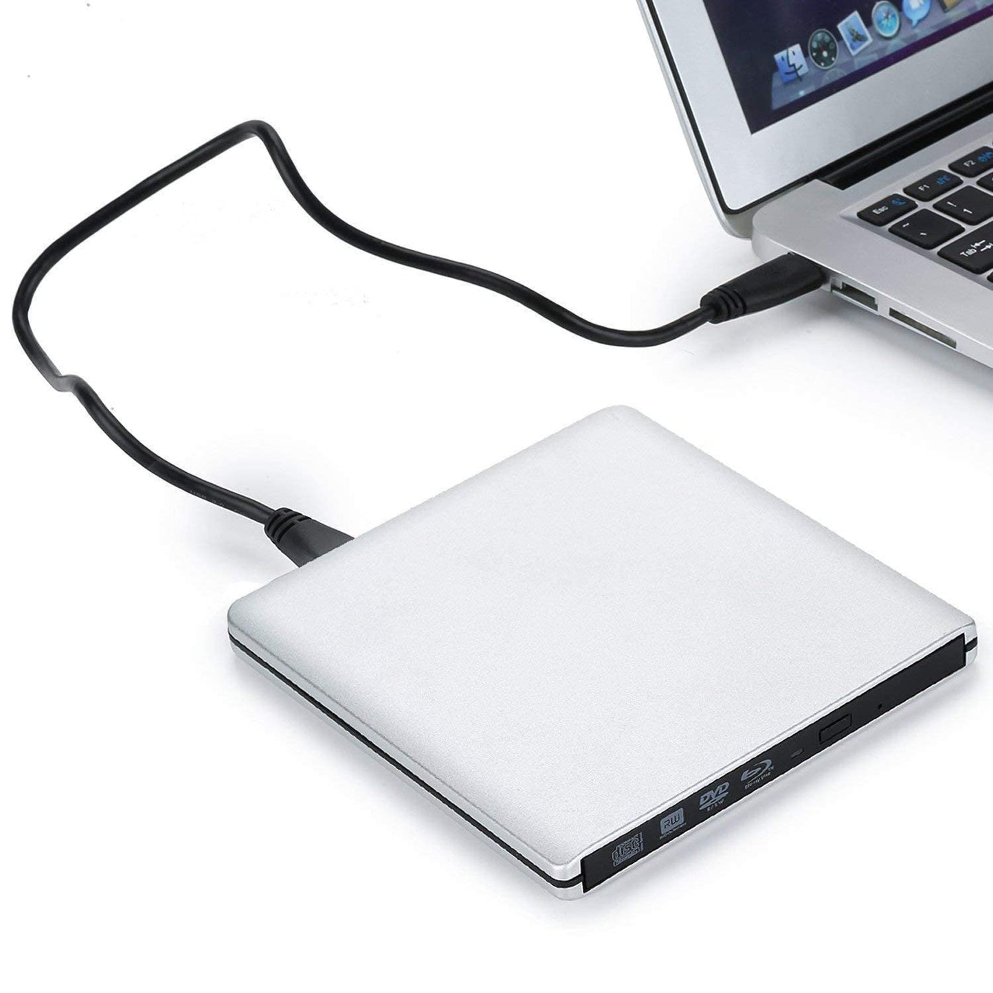 JOYIN-BURN Aluminum External USB 3.0 and USB C UHD 4K Blu-Ray Writer BD-RE BD Burner Blu-ray DVD CD Super-Muti Drive for PC Laptop iMac and Mac