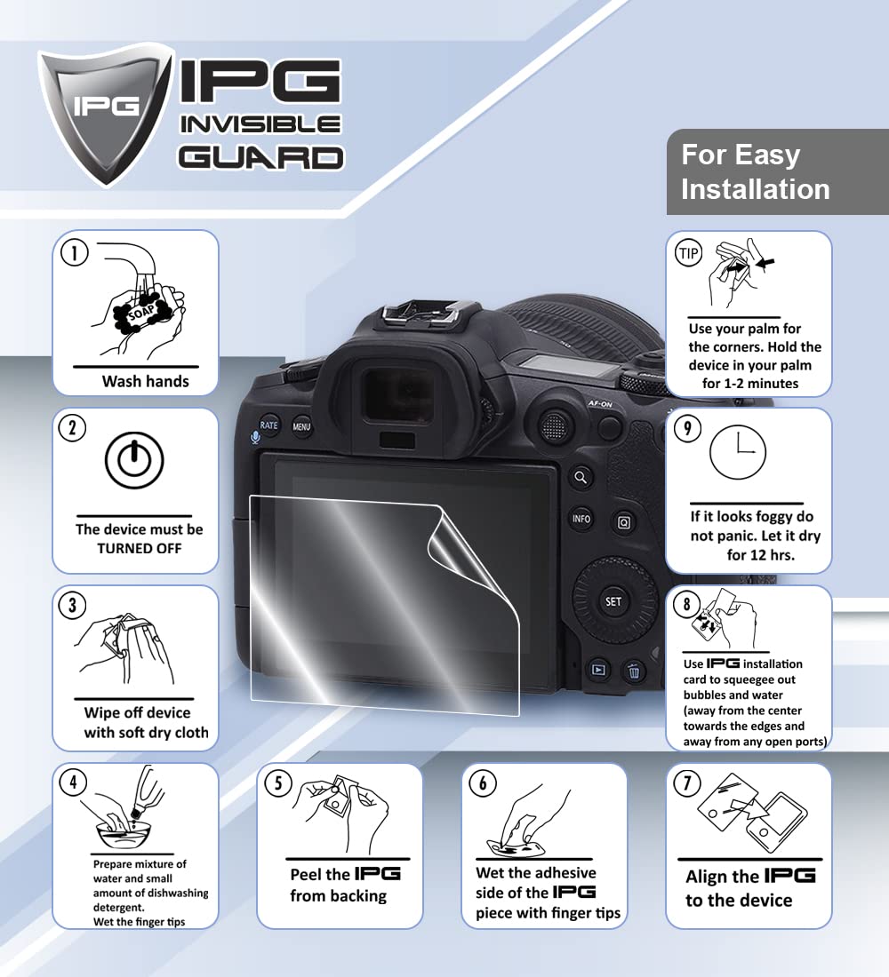 IPG For Nikon D5200 Digital SLR Camera Screen Protector (2 Units) Invisible Screen Guard - HD Quality/Self-Healing/Bubble -Free for D5200