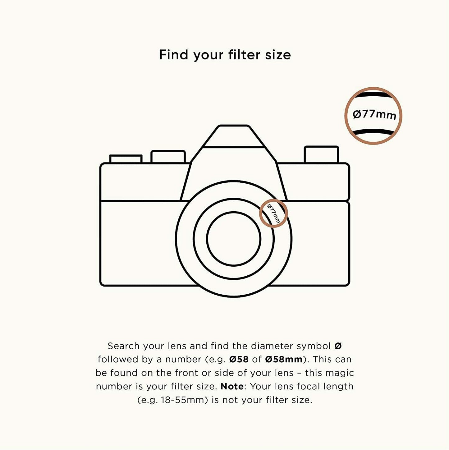 Tiffen 58mm Black Satin 1/2 Diffusion Filter