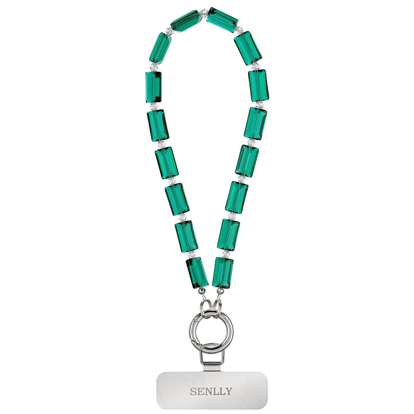 SENLLY Wristlet Phone Lanyard Charm, Selected K9 Crystal Wrist Strap, Use Stainless Steel Hardware, Jewel Gift for Women