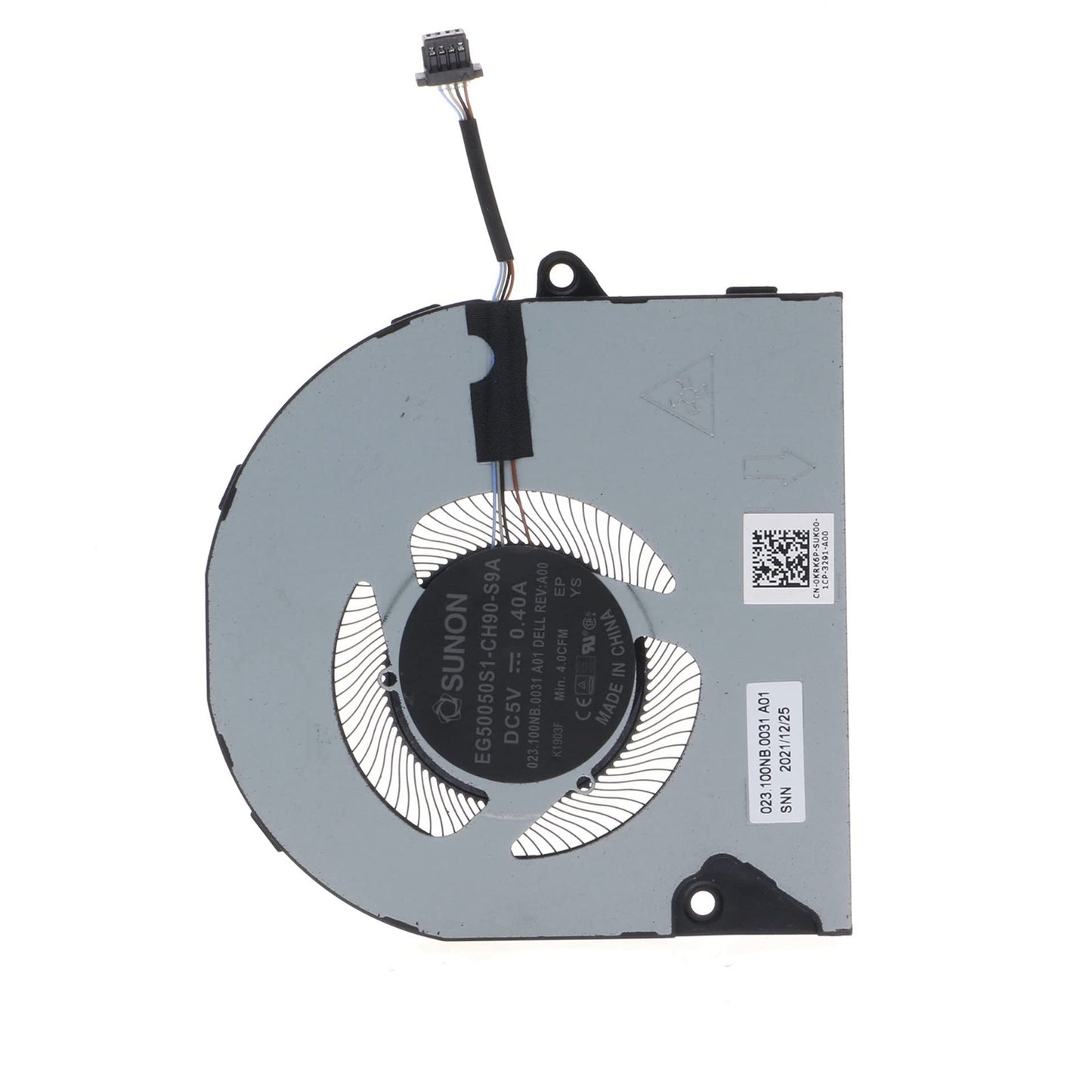 Replacement CPU Cooling Fan for DELL Inspiron 15 5510 5515 5518 Inspiron 14 5410 5415 7400 7415 2-in-1 2021 Model 0KRK6P KRK6P