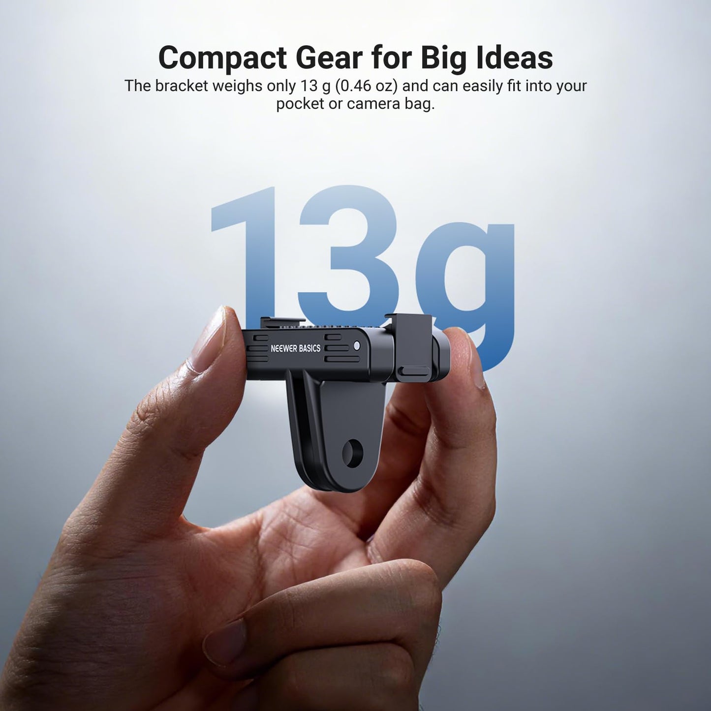 NEEWER Basics Magnetic Quick Release Mount Adapter Compatible with DJI Osmo Nano, Dual Direction Strong Magnetic Base Holder for Action Camera
