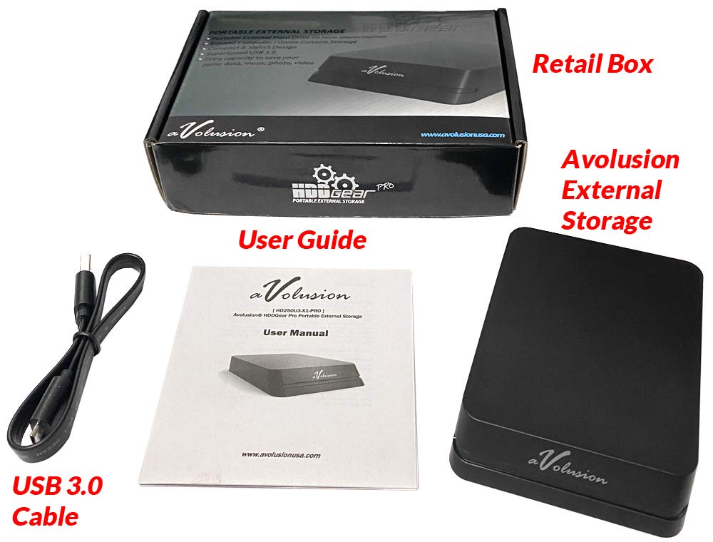 Avolusion Mini HDDGear 750GB USB 3.0 Portable External Gaming Hard Drive (Compatible with Xbox One, Pre-Formatted)