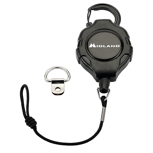 Midland - MXMCBK - Retractable Microphone Tether - Compatible with Midland MXT MicroMobiles & Microphones - 36” Kevlar Cord - 8” Nylon Attachment…