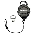 Midland - MXMCBK - Retractable Microphone Tether - Compatible with Midland MXT MicroMobiles & Microphones - 36” Kevlar Cord - 8” Nylon Attachment…
