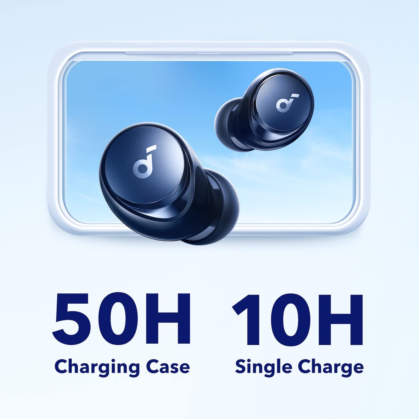 Soundcore by Anker Space A40 Auto-Adjustable Active Noise Cancelling Wireless Earbuds, Reduce Noise by Up to 98%, 50H Playtime, Hi-Res Sound