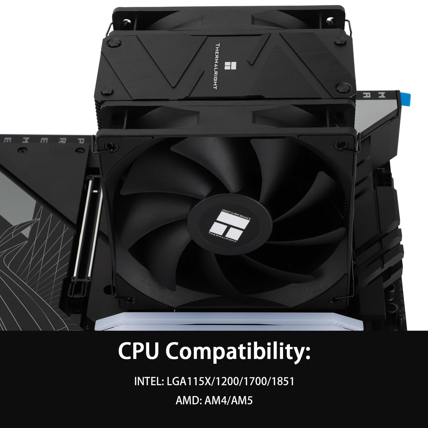Thermalrlght Burst Assassin 120 EVO Dark CPU Air Cooler,Double 120mm PWM Fans CPU Cooler, for Intel LGA1700/1851/1150/1151/1200
