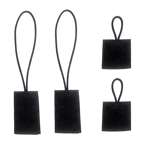 4-Pack Clip Holder for Law Enforcement (2 Long + 2 Short) - Secure Radio Microphone Keeper Hanger for Uniform Epaulet, Shirt Button