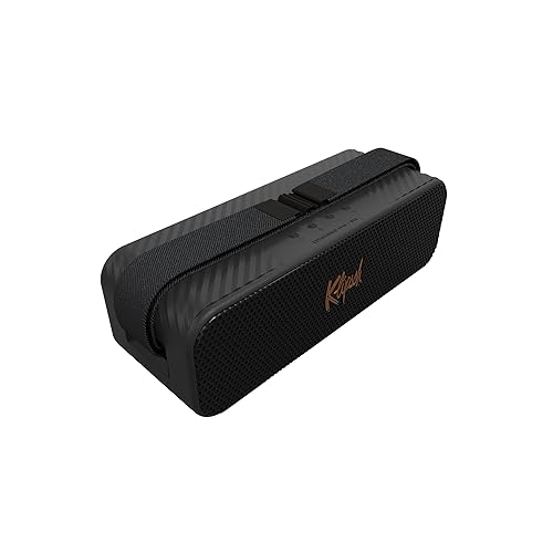 The Klipsch Detroit Portable Bluetooth Speaker with Dual 1" tweeters and 3" woofers, IP67 dust and Waterproof Rating, 20 Hours of Playtime for a