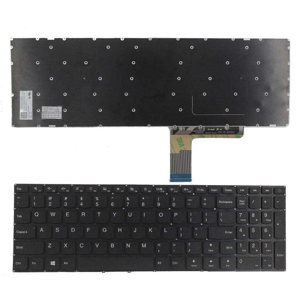 Laptop Replacement Keyboard Fit Lenovo IdeaPad 110-15ACL 110-15AST 110-15IBR US Layout