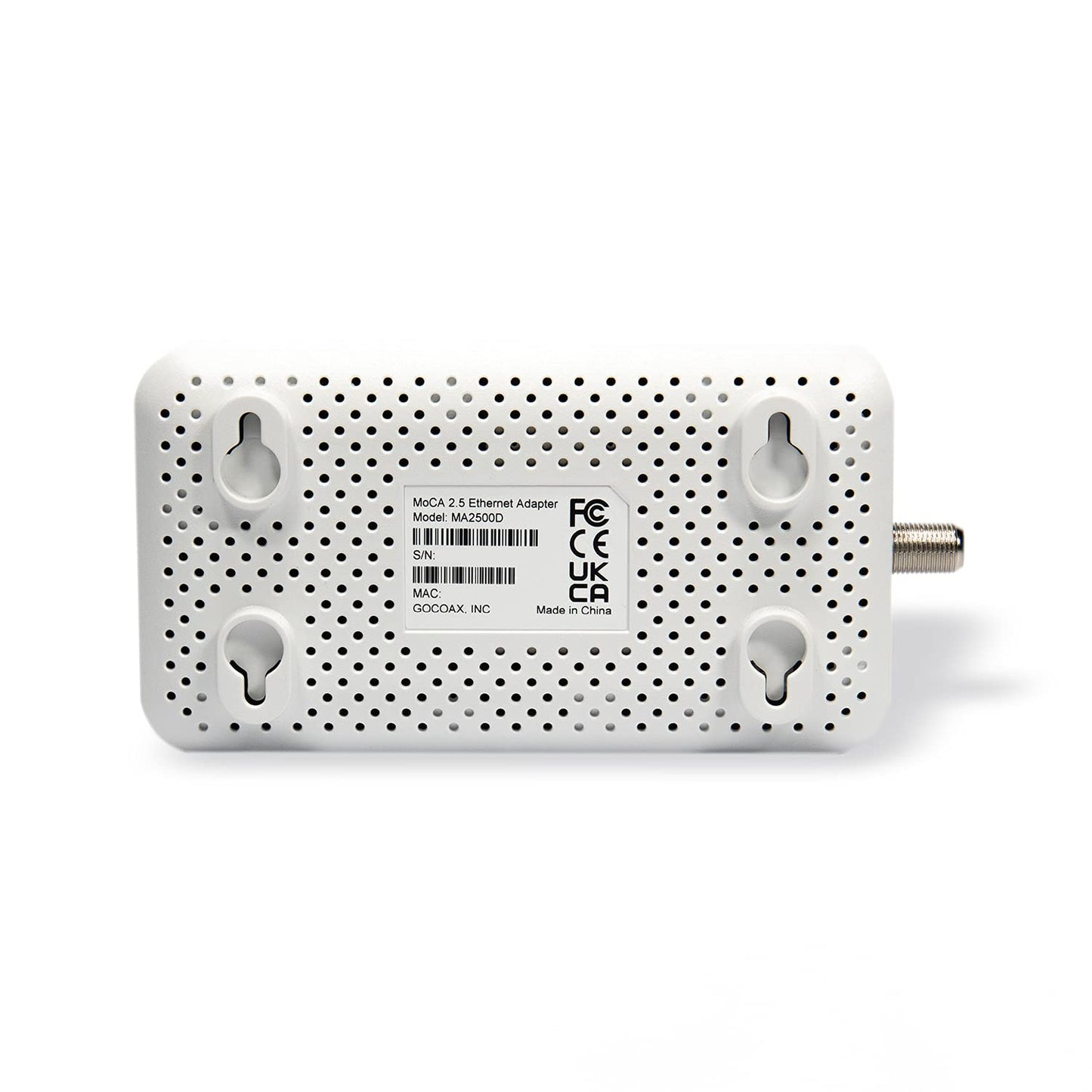 goCoax MoCA 2.5 Adapter with 2.5GbE Ethernet Port | MA2500D Ethernet Over Coax for Gaming & 4K Streaming | 2.5Gbps, Plug and Play | for Homes