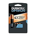 Duracell Optimum AAA Batteries with Power Boost Ingredients, 4 Count Pack Triple A Battery with Long-lasting Power, All-Purpose Alkaline AAA Battery…
