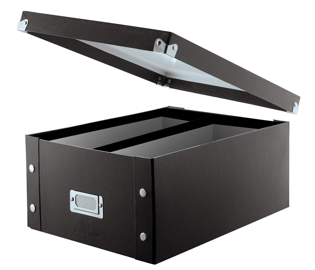 Snap-N-Store CD Storage Box - Pack of 1/2 - Durable Disc Holder with Lid to Store for Discs (1 Pack - Doublewide CD, Black)