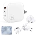 3inuS 65W GaN USB C Charger Block, 3-Port Portable Fast Wall Charger with Foldable Plug & Travel Adapters, Fast Charging Station for iPhone 17/16/15