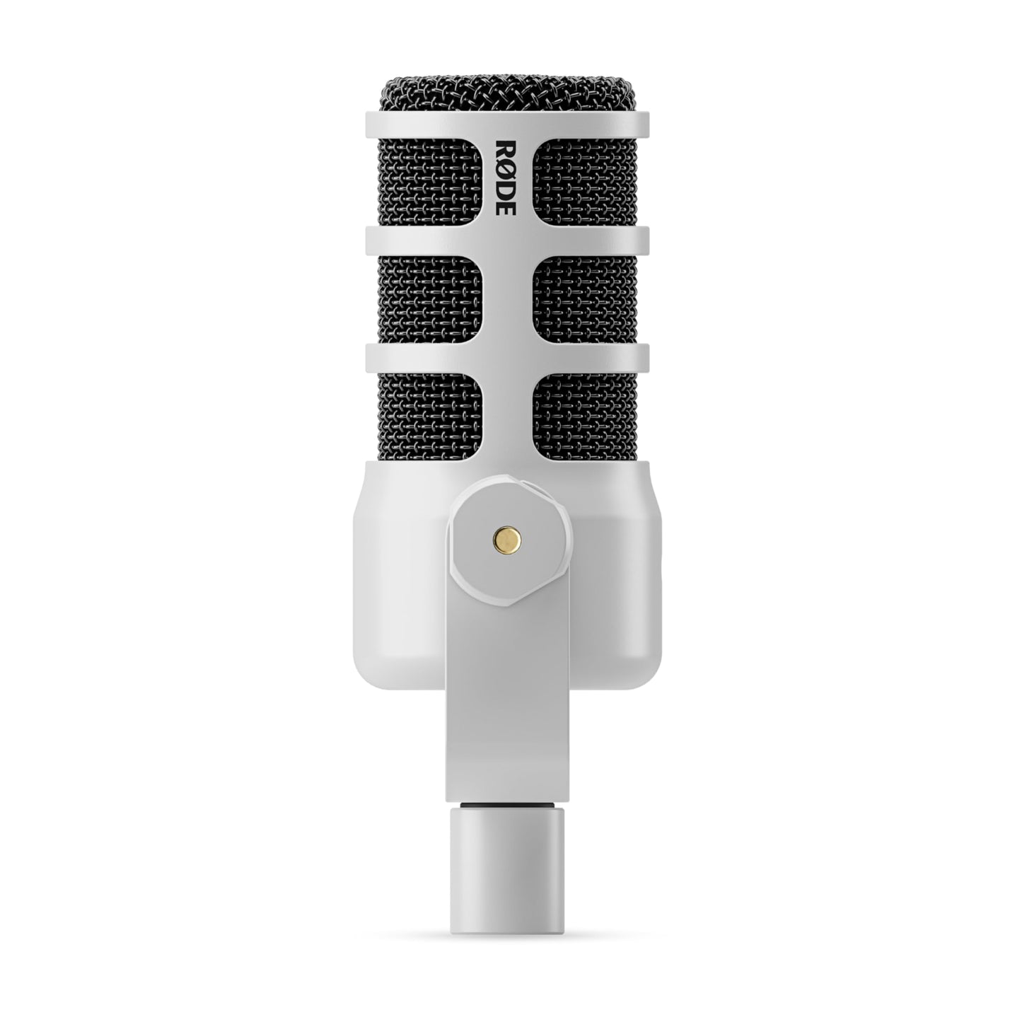 Rode PodMic Cardioid Dynamic Broadcast Microphone (White) with XLR Cable and StreamEye Polishing Cloth