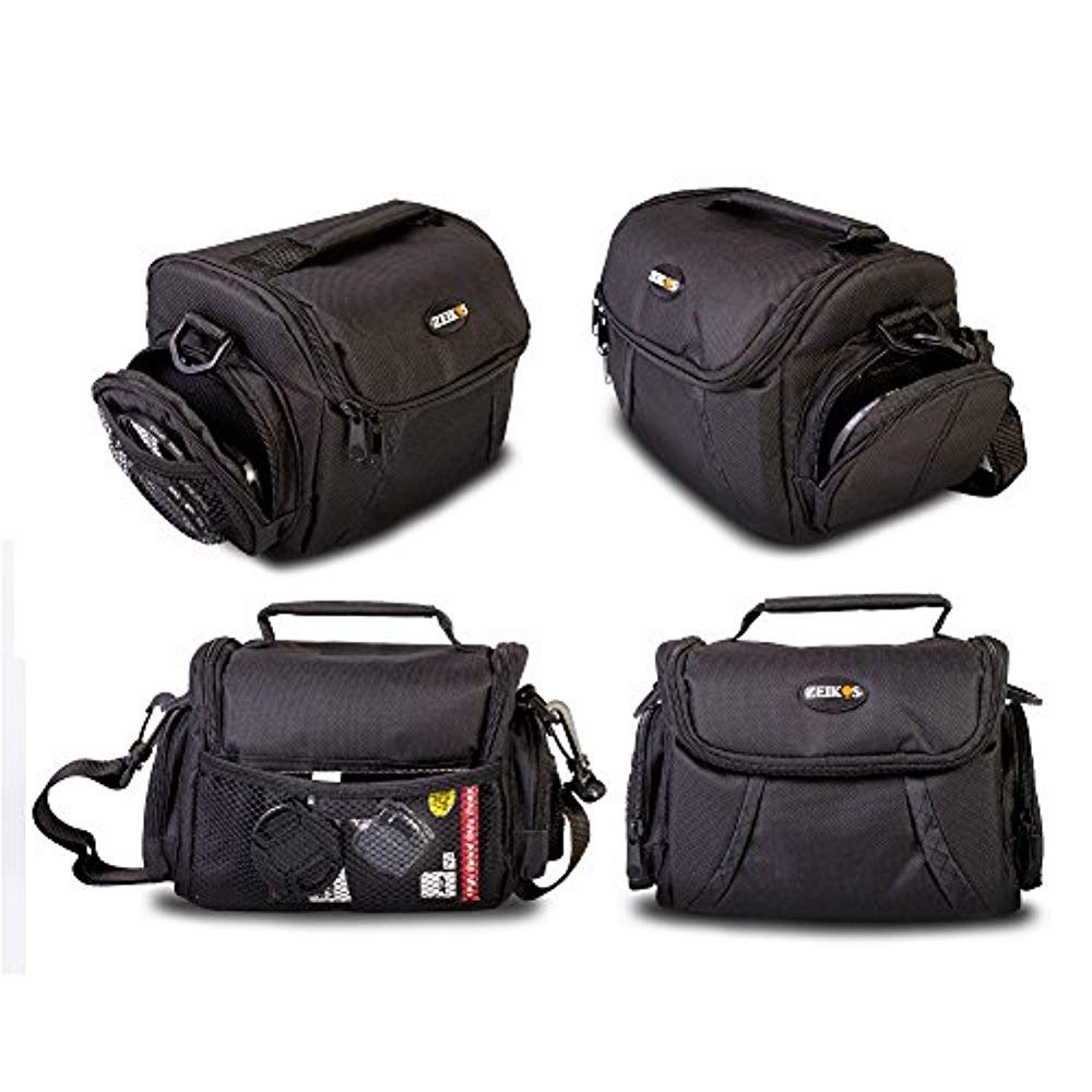 Zeikos ZE-CA48B Deluxe Padded Soft Medium Camera Case For Canon Digital EOS Rebel SL1, T1i, T2i, T3, T3i, T4i, T5, T5i, T6i, T6s, EOS 60D, EOS 70D