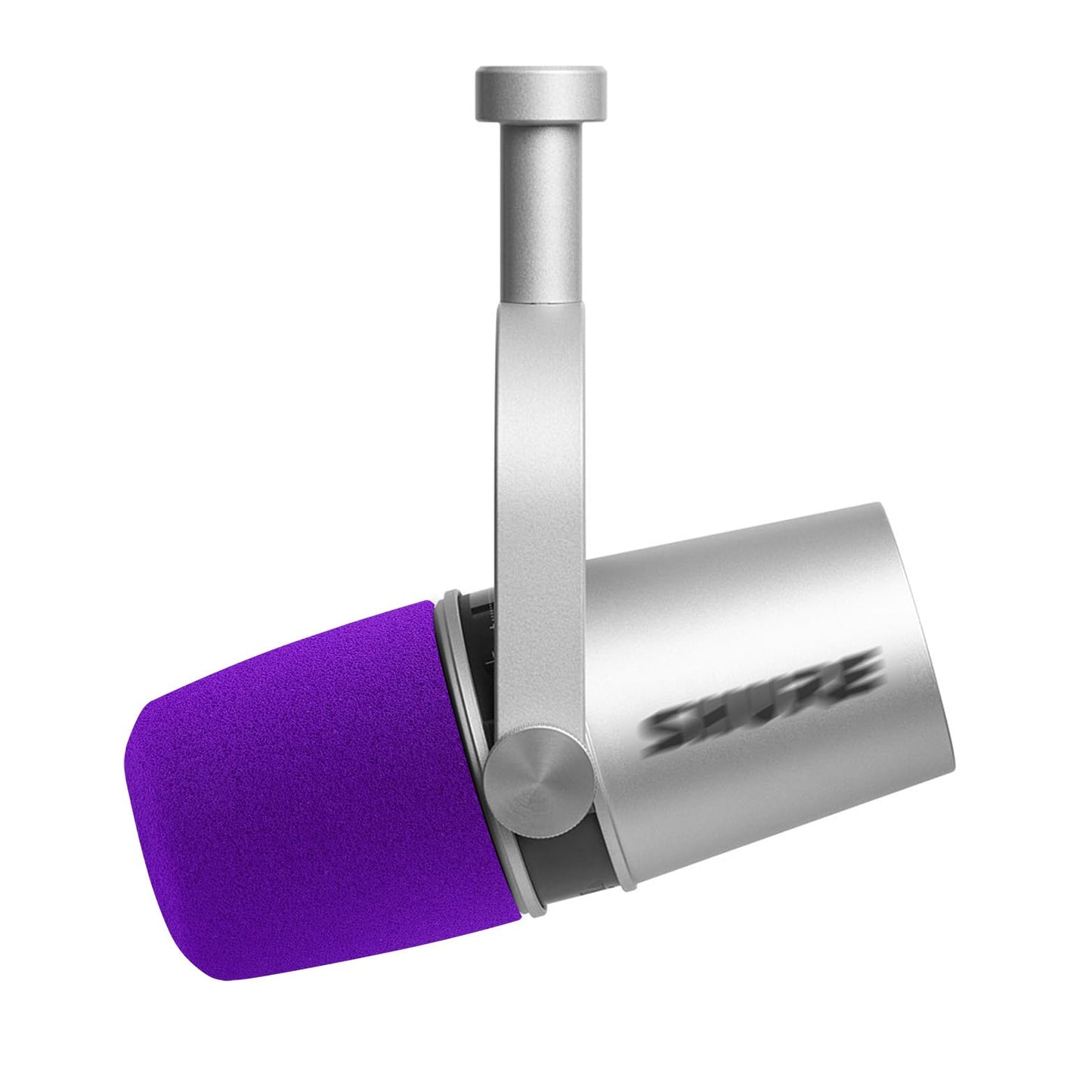 LEFXMOPHY MV7 Pop Filter for Shure MV7 MV7X Microphone Foam Cover Replacement, Purple Wind Muff
