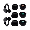 Klowcok Foam Ear Tips Replacement for JBL Endurance Peak4 / Peak3 / Peak II Earbuds, 3 Pairs (S/M/L) (Black)