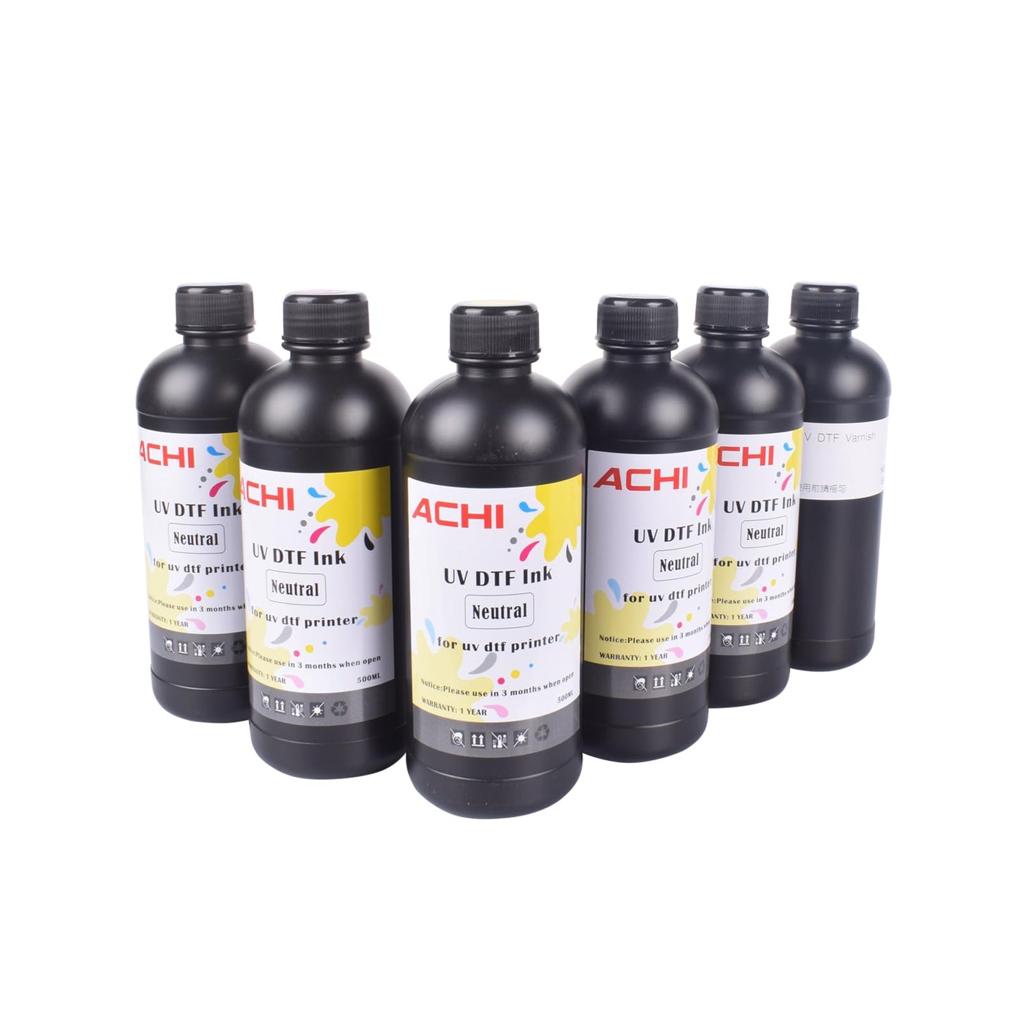 Oabduz 500ML UV DTF Ink UV DTF Printer Ink 500ML Neutral UV DTF Ink for XP600 UV DTF Printer Sticker Machine Varnish 500ML/Bottle (500ML-Varnish)