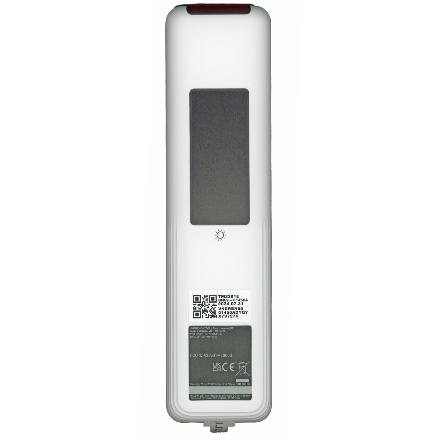 Dan's Originals OEM BN59-01456A / TM2361E 2024 White Solar TV Remote Control for Samsung TV, The Frame TV, with Plus, Netflix, Prime, Disney+ App Keys