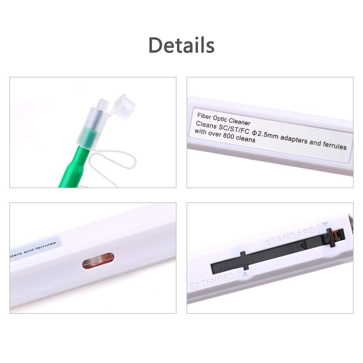 FTTH Fiber Optic Cleaner 2.5mm End-Face Optical Fiber Clean Pen Type Tools for Cleaning The Ferrule of SCFCST Cable Connectors