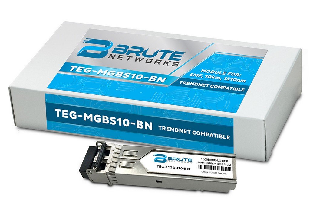 Brute Networks TEG-MGBS10-BN - 1000BASE-LX 10km SMF 1310nm SFP Transceiver (Compatible with OEM PN# TEG-MGBS10)
