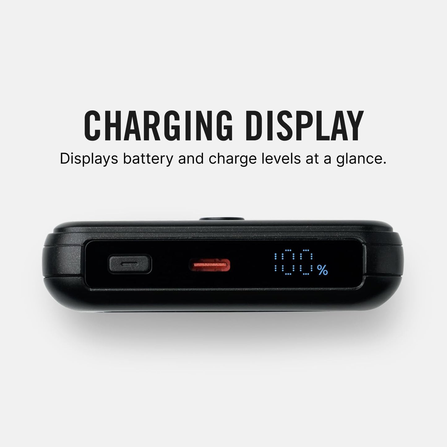 Ridge Magnetic Power Bank Battery Pack 10,000mAh - Fast Charging, Compatible with MagSafe - Portable Charger Powerbank - with Built in Cables