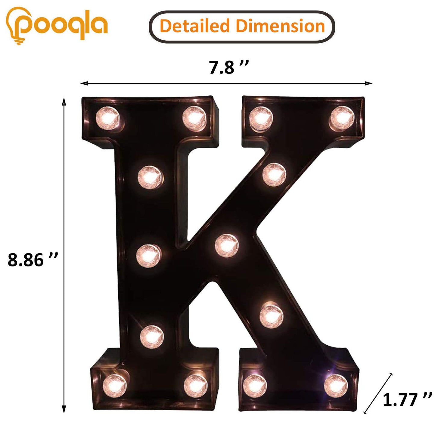 Decorative LED Illuminated Letter Marquee Sign - Alphabet Marquee Letters with Lights For Wedding Birthday Party Christmas Night Light Lamp Home Bar