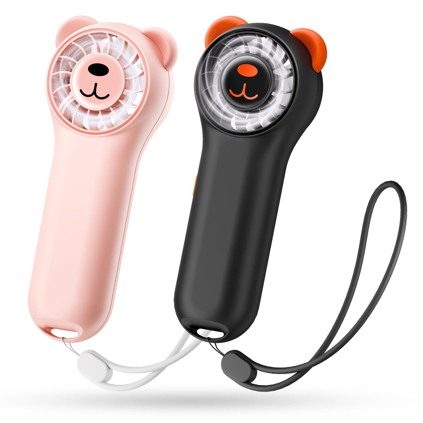Gentsvip Portable Handheld Fan, Cute Bear Mini Fan with 11000 RPM High Speed, Rechargeable Personal Fan with 4 Speeds, Pocket Small Fan for Travel