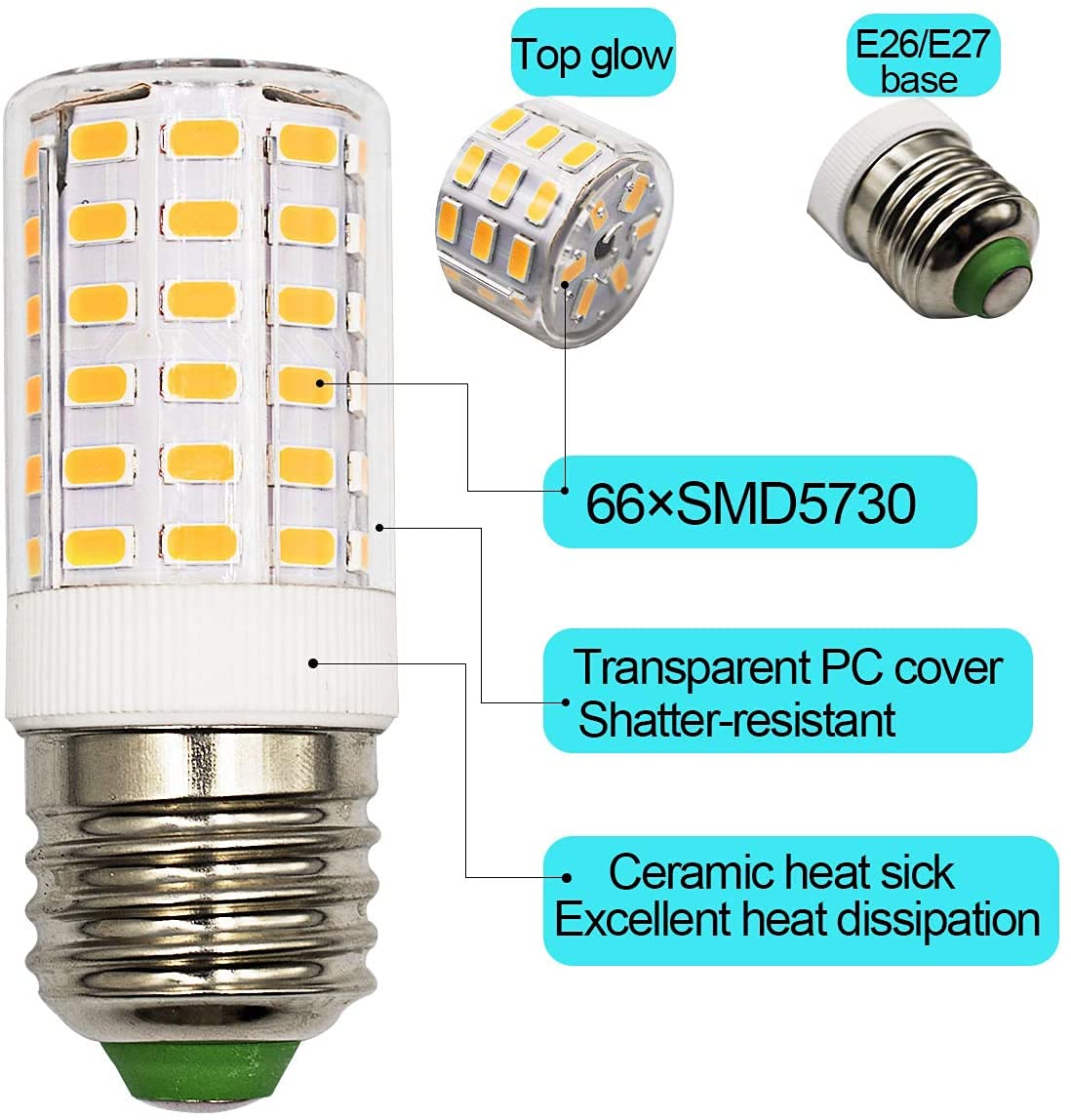 E26 LED Light Bulb for Frigidaire Refrigerator Light 7W 60W-100W Equivalent